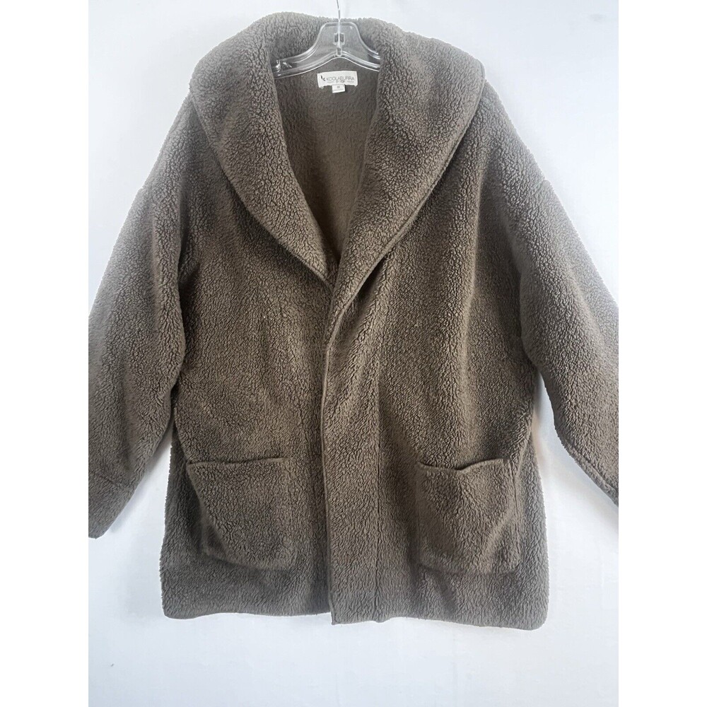 Women's Sherpa Fleece Cardigan With Shawl Collar Brown Size XL Koolaburra by UGG